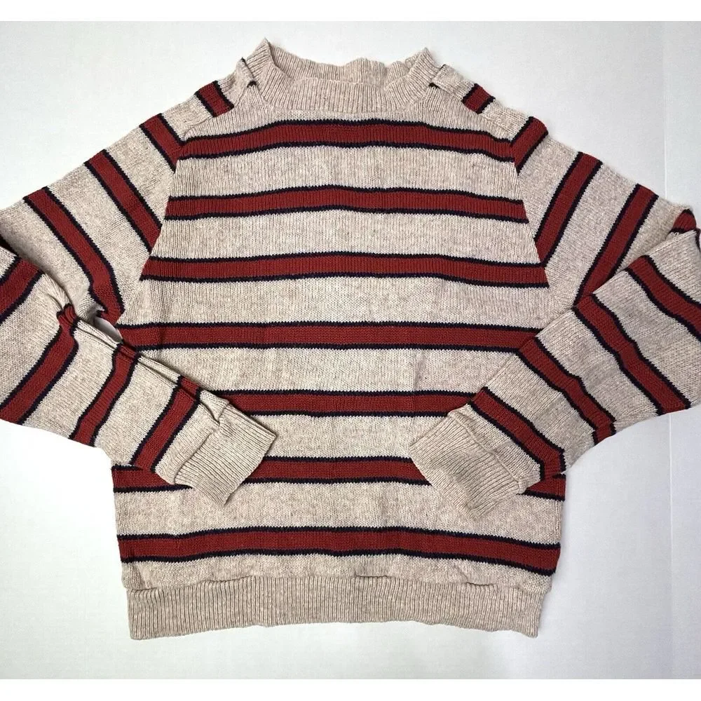 VTG 60s Lord‎ Clayton Sweater Mens Small Wool Blend Striped GUC